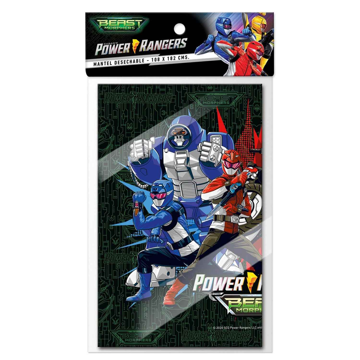 Mantel Desechable Power Ranger 108x182 cm | Power Rangers